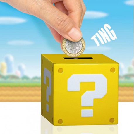 Piggy bank with Sound, Super Mario Block Question