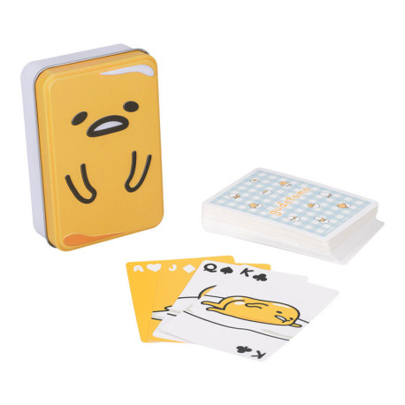 Baraja de Naipes Gudetama en caja metálica