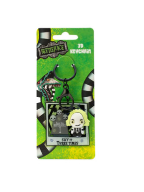 Porte-clés en acrylique 3D Beetlejuice : un must pour les collectionneurs !