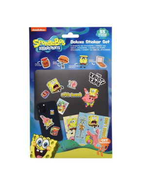 Set de pegatinas de lujo Bob Esponja 3 hojas A5