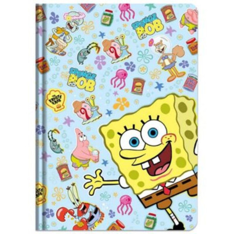 Cuaderno Encuadernado tapa dura Bob Esponja A5