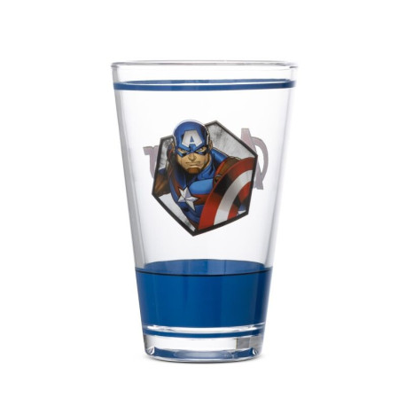 Vaso de cristal Marvel Capitán América 310 ml