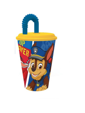 Vaso con caña maleable Patrulla Canina Pup Power 430 ml