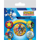 Set de chapas (5 unidades) Sonic The Hedgehog (Speed Team) Medidas: 1 X 3,8 CM/ 4 x 2,5cm