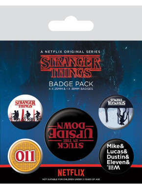 Set Chapas Stranger Things Del Revés