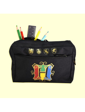 Estuche Escudos Hogwarts multibolsillos