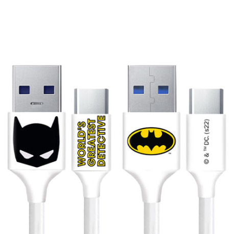 Cable 3.0 USB a Tipo C Batman logo y máscara 1m