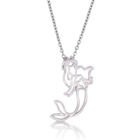 Pendant white gold Ariel The little Mermaid Disney