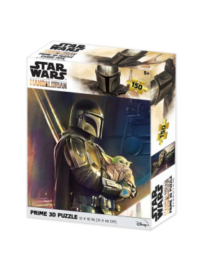 Puzzle lenticular The Mandalorian Mando y Grogu 200 piezas