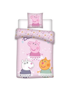 Funda nórdica algodón Peppa Pig 140x200cm