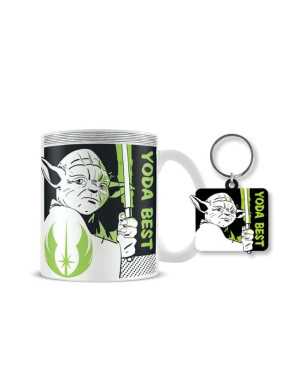 Ensemble tasse et porte-clés "Yoda Best