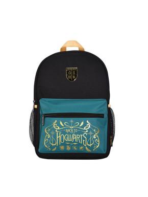 Mochila Casual Back to Hogwarts Negra y Azulado