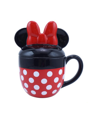 Taza 3D con Tapa Cuerpo Minnie Mouse 425 ml