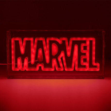 Lámpara LED Estilo Neón Logo Marvel 15 x 30 cm