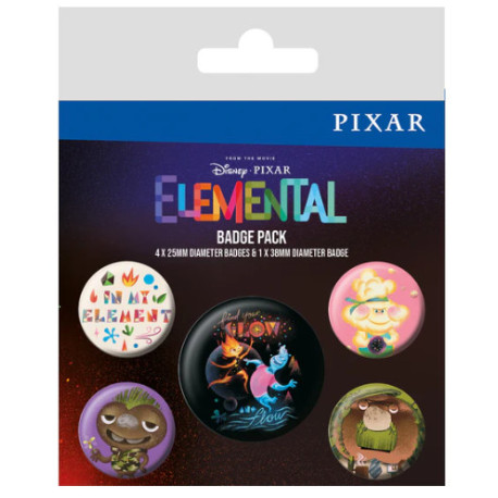 Paquete De Insignias Elemental Disney