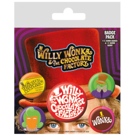 Paquete De Insignias Willy Wonka