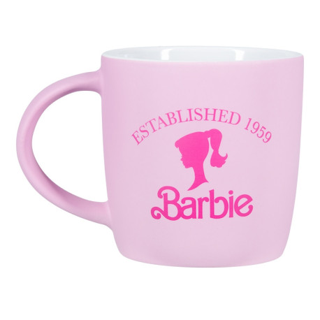 Taza Logo Y Silueta Barbie Soft Touch 400 Ml