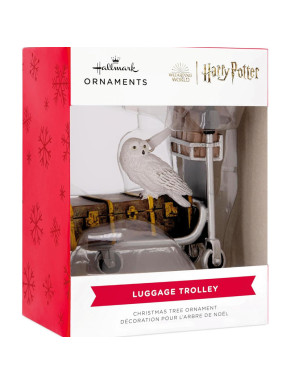 Enfeite de Natal Harry Potter com Coruja Hedwig e Carrinho de Bagagens – Hallmark