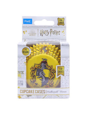 Pack 30 Cápsulas De Papel Escudo De Hufflepuff 3 X 5,2 Cm