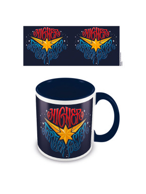 Taza Desayuno Color Capitana Marvel Higher Azul