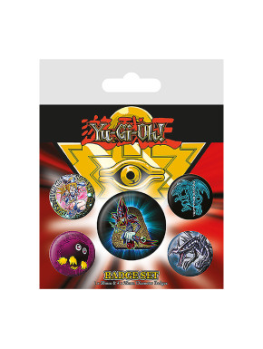 Set De Chapas (5 Unidades) Yu-Gi-Oh! (Dark Magician) Medidas: 1 X 3,8 Cm/ 4 X 2,5Cm