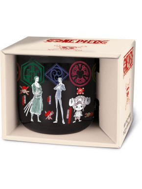 Taza Personajes Anime One Piece (Negro) 400 Ml