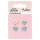 Set De Pendientes Hi , Bye Y Pusheen Dorados