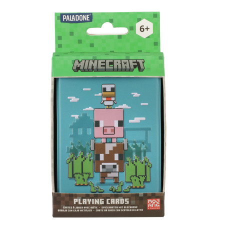 Baraja De Naipes Minecraft En Caja Metálica
