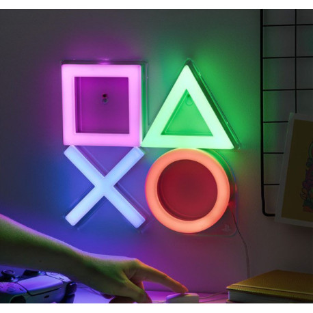 Lámpara Led Estilo Neón Playstation Para Pared