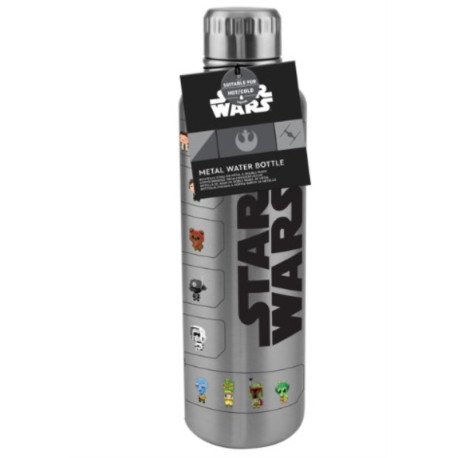 Botella Metálica Personajes Star Wars 64 Bits 500 Ml