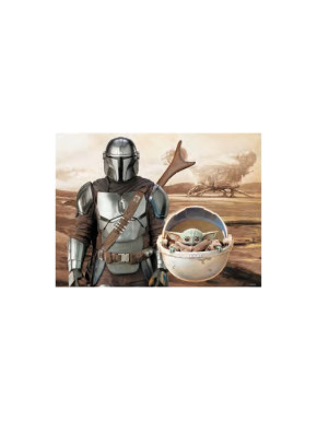 Puzzle Lenticular The Mandalorian Mando Y Grogu En Cochecito