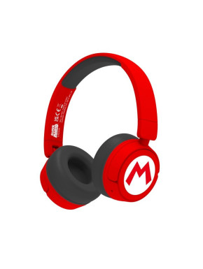 Auriculares Kids Bt Logo Super Mario Rojo