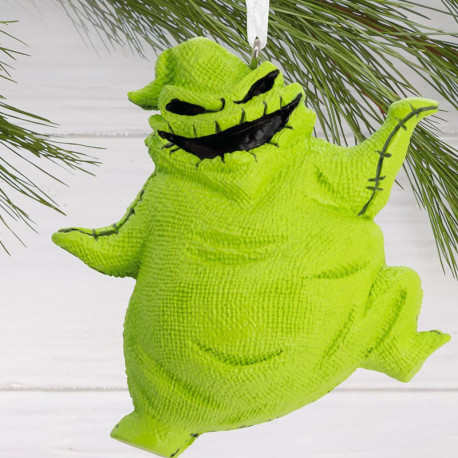 Adorno Oogie Boogie Verde, Pesadilla Antes De Navidad Resina 7,5 Cm