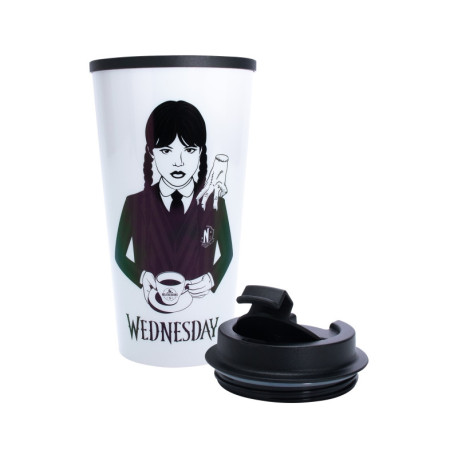 Vaso De Termo Wednesday - Miércoles (Blanco Y Negro) 450 Ml