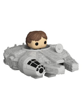 Star Wars Bitty POP! Rides Vinyl Figura Display Han Solo w/Millenium Falcon 2,5 cm