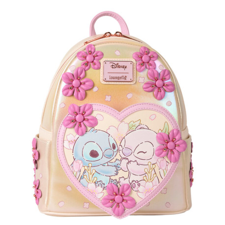 Bolso Mochila Stitch y Ángel enamorados Loungefly