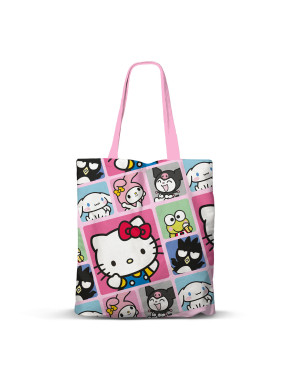 Sanrio Hello Kitty Panels Bolsa de la Compra Shopping FAN, Multicolor