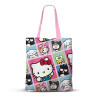 Sanrio Hello Kitty Panels Bolsa de la Compra Shopping FAN, Multicolor