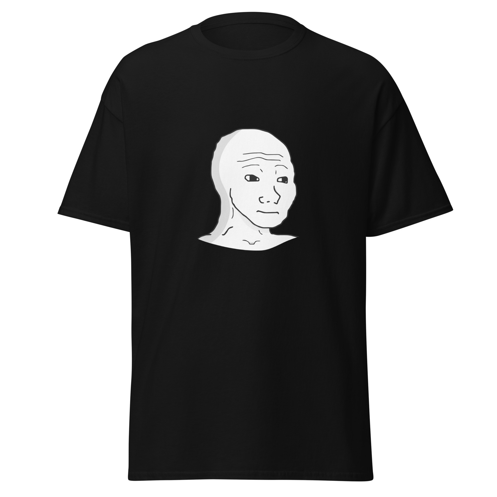 Camiseta com design de meme rapaz branco, image size:2000x2000