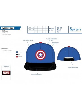Gorra Capitán América Marvel