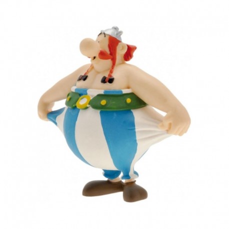 Figura Obélix sujetando pantalones 8 cm
