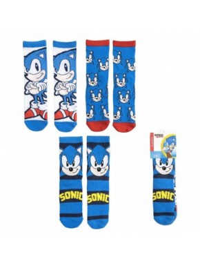 PACK CALCETINES 3 PIEZAS SONIC