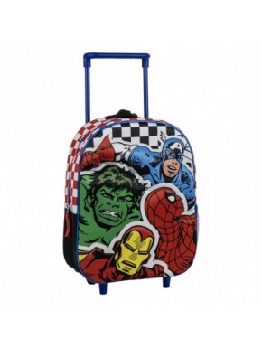 MOCHILA INFANTIL TROLLEY 3D AVENGERS