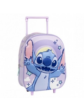 MOCHILA INFANTIL TROLLEY 3D STITCH