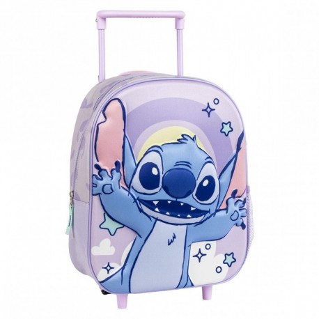 MOCHILA INFANTIL TROLLEY 3D STITCH