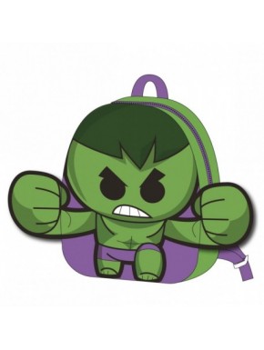 MOCHILA GUARDERIA PERSONAJE PELUCHE AVENGERS HULK