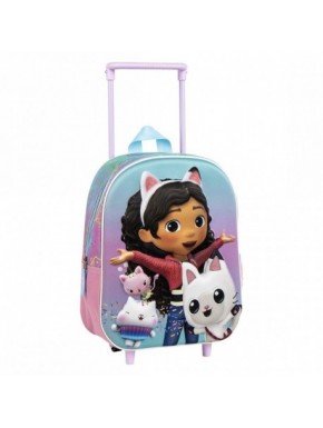 MOCHILA INFANTIL TROLLEY 3D GABBY´S DOLLHOUSE
