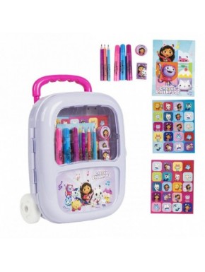 SET PAPELERÍA COLOREABLE TROLLEY GABBY´S DOLLHOUSE