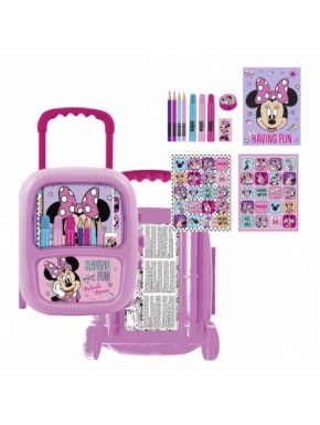 SET PAPELERÍA COLOREABLE TROLLEY MINNIE