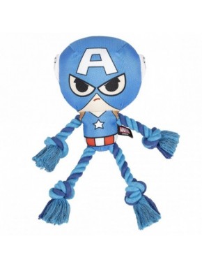 JUGUETE PARA PERRO CUERDA AVENGERS CAPITAN AMERICA